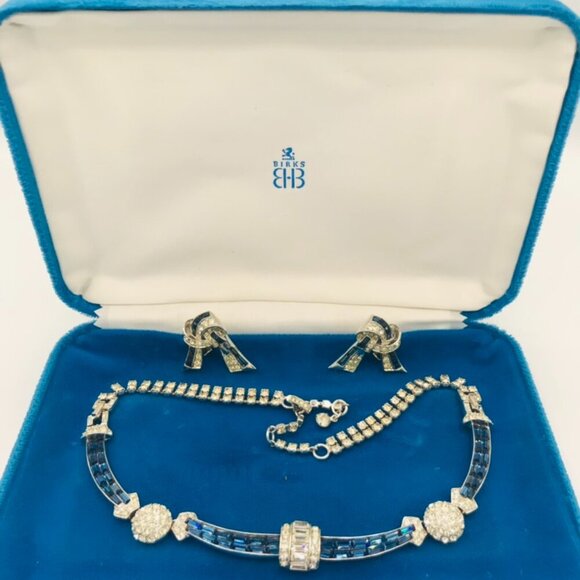 Rare Marcel Boucher Pavé Hemisphere or Pom Pom Necklace and Earrings Set - Picture 3 of 16